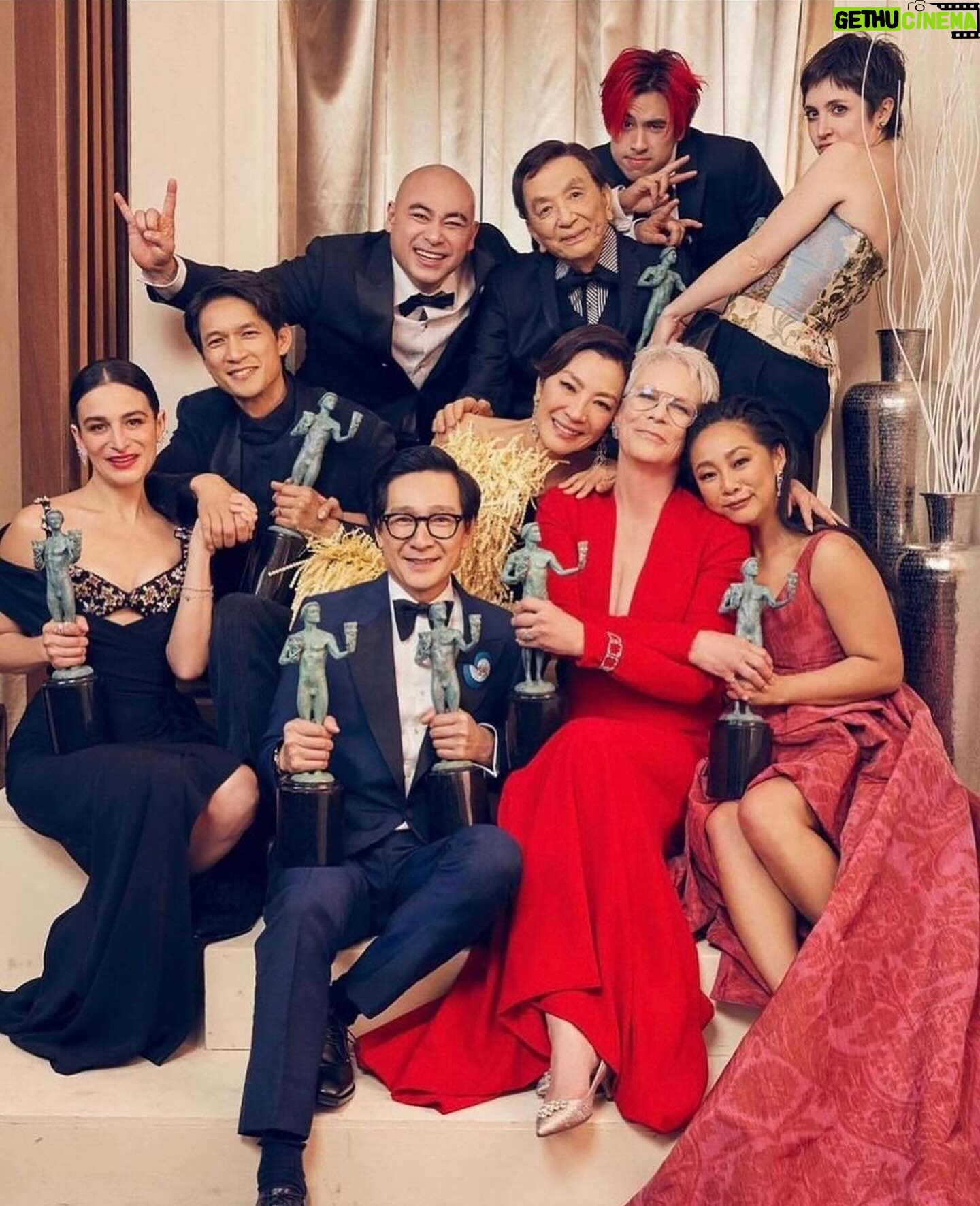 Michelle Yeoh - 116.9K Likes - What an incredible and memorable night!! So sad I can’t be there tonight! Congratulations to all nominees and Cheers!!! You are all winners 🥂✨ @sagawards