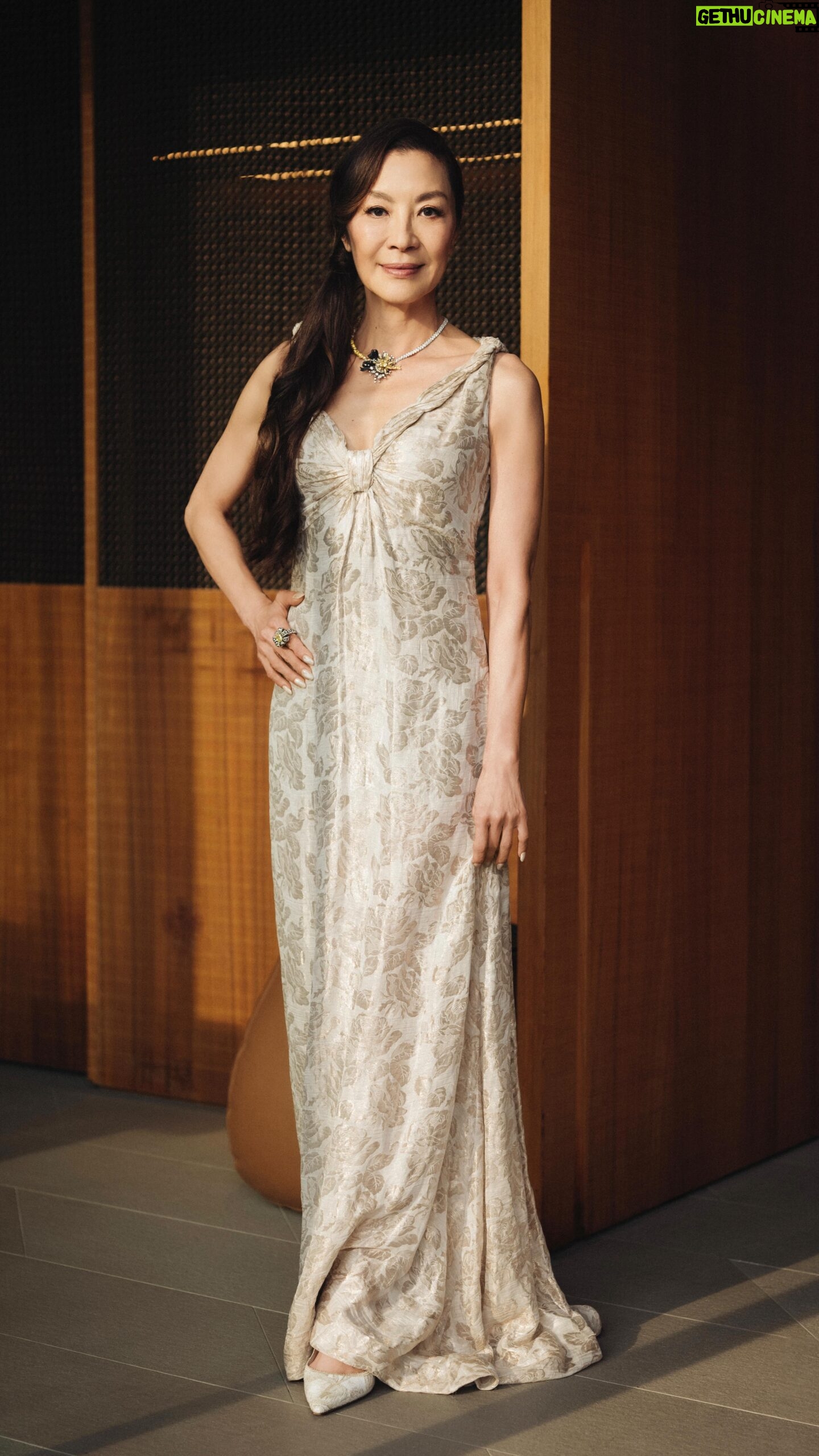 Michelle Yeoh Instagram - Experience the emotions actress @MichelleYeoh_Official felt as she immersed herself in the #DiorHauteJoaillerie presentation for "Les Jardins de la Couture" collection by @VictoiredeCastellane. The worlds of shimmering jewels and exquisite #DiorCouture dresses by @MariaGraziaChiuri collided for an enchanting evening to remember at Villa Erba, nestled on the picturesque shores of Lake Como. © Photo: @Pierre__Mouton