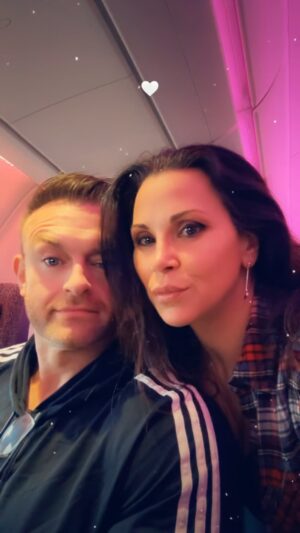 Mickie James Instagram - Happy NYE day. Today is @nickaldis & my Anniversary & We’re headed home from the most magical Christmas Holiday! Celebrating from 30 thousand feet, 8 years of marriage, 13yrs of loving, & here’s to a lifetime of beautiful memories. Happy anniversary baby. I’m gonna love you forever & ever. Amen. 

#anniversary #happyanniversary #8years #iloveyou