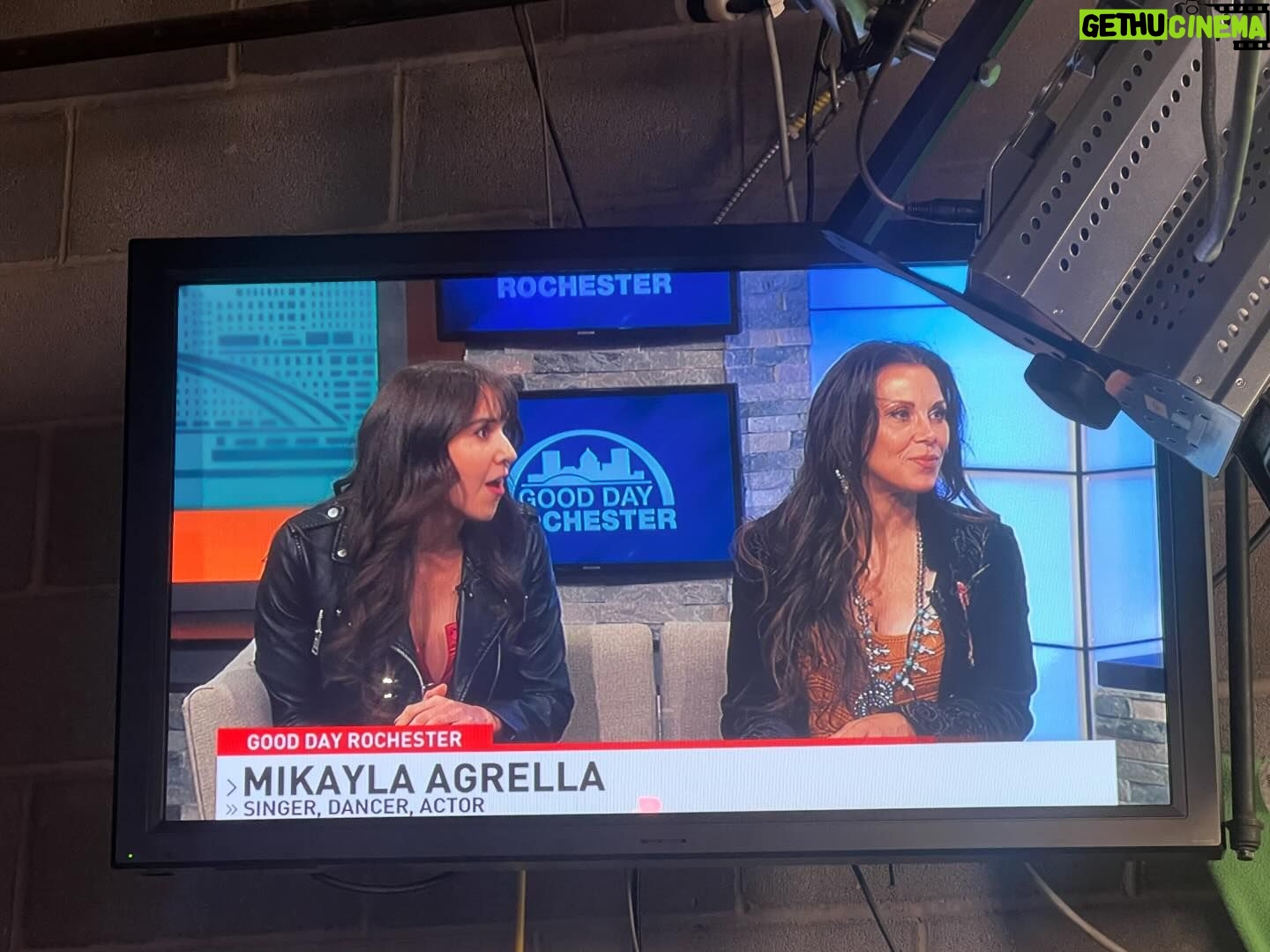 Mickie James Instagram - thank you @13whamtv #gooddayrochester for having us! @thelastmatchexperience Opens TOMORROW NIGHT! 4/26 -- 7:30 et #rochester #NY The Temple Theatre ποΈ -- TheLastMatch.com π & interview in bio π€ #lastmatch #wweraw #mickiejames #musical #theatre #tlmtour #draft #wwedraft #abc #goodday