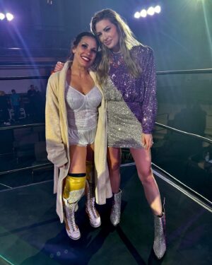 Mickie James Instagram - first run through of @thelastmatchexperience in front of a live crowd and we couldn’t be more proud! up next: opening night 🤼🎟️🎭 #tlmtour