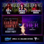 Mickie James Instagram - 🇦🇺🦘#GAWSTRALIA @officialsocalval @themickiejames @reallisamarie 🐨🇦🇺 🎟️🔗starrcast.com @starrcastevents @opwlive #smackdown #wwesmackdown #wwe #wweraw #raw #tna #tnawrestling #mickiejames #victoria #socalval #australia #starrcastdownunder