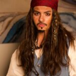 Miguel Mora Instagram - Happy Halloween mate 🍻 #captainjacksparrow #jacksparrow #piratesofthecaribbean #disney #johnnydepp #halloween #halloweencostume #halloween2023 #costume #miguel #miguelmora @johnnydepp