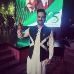 Mikaal Zulfiqar Instagram – Happy Independence Day. #Diamond #Jubilee #Pakistan #Zindabad at Convention center Islamabad hosting Shan-e-Pakistan for PTV wearing @munibnawaz