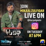 Mikaal Zulfiqar Instagram - Join me on Tuesday for live session on @harpalgeotv #instalive talking about, Chauraha, my character and the experience! See you there