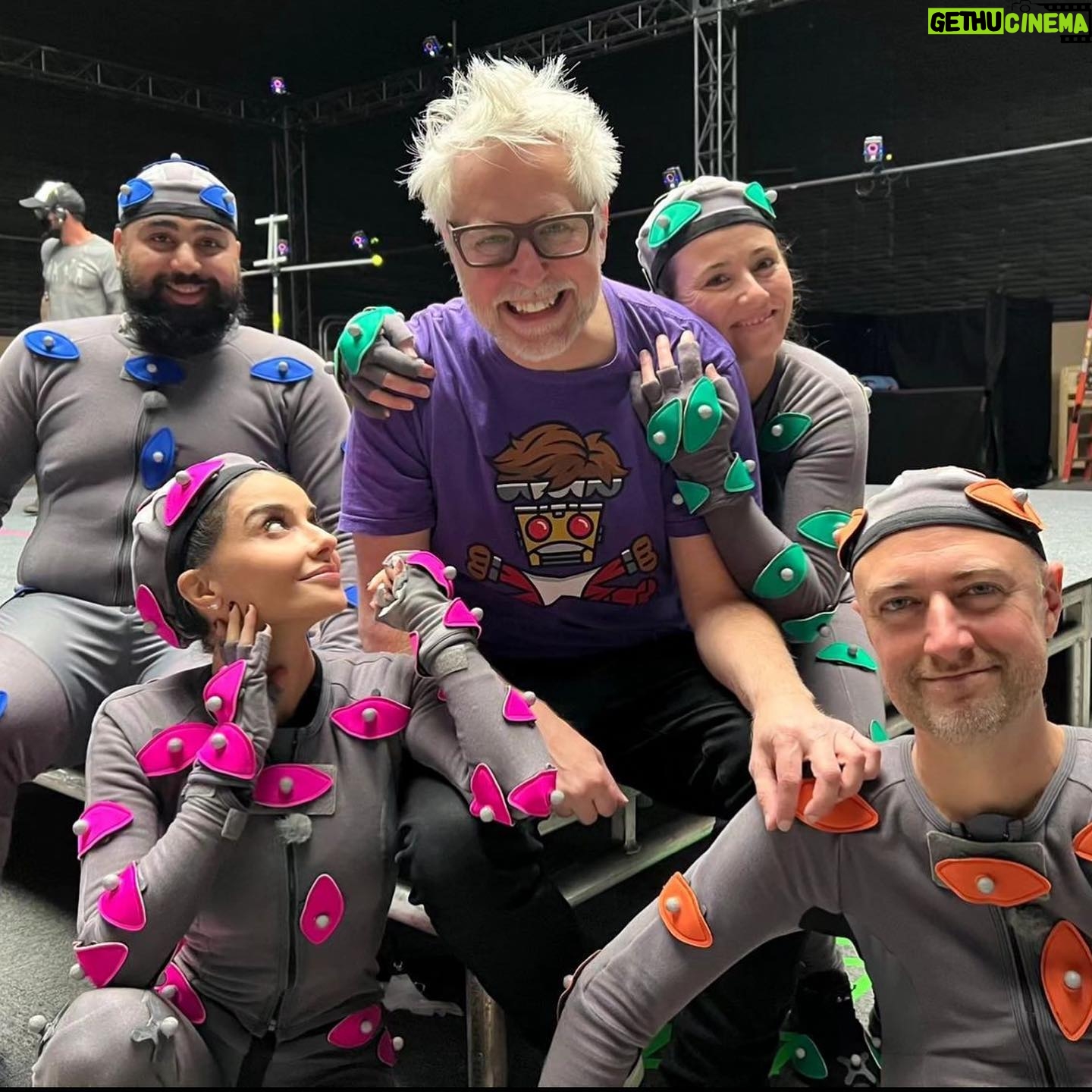 Mikaela Hoover - 3 Likes - Rocket, Teefs, Floor, Lylla & James behind the scenes of Guardians 3 in our mocap suits. Thank you guys for all the love it means the world♥️🦝🦦🦭🦷🐰