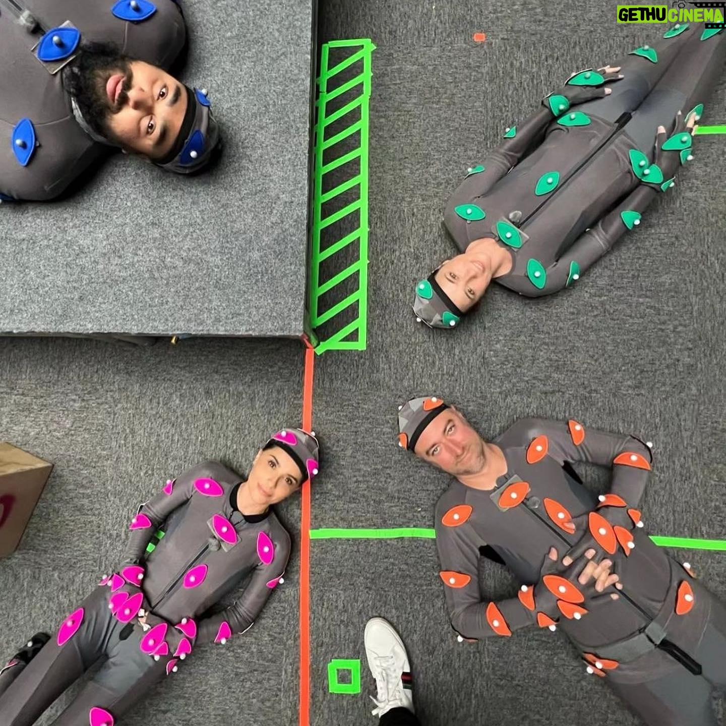 Mikaela Hoover - 3 Likes - Rocket, Teefs, Floor, Lylla & James behind the scenes of Guardians 3 in our mocap suits. Thank you guys for all the love it means the world♥️🦝🦦🦭🦷🐰