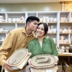 Mikee Quintos Instagram - Dream date: unlocked!! Thank you for hosting this pottery experience for us @o.j.ella and @h.j.stella 🫶🏻 Check them out here! 👉🏻 @ceramic_academy