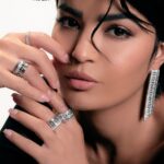 Mila Alzahrani Instagram - Quatre Radiant Edition Pendant Earrings and Rings @boucheron @voguearabia Photo: Michel Takla Style: Polina Shabelnikova Hair: Ivan Kuz Makeup: Michel Kiwarkis Production: Dinika Govender