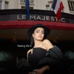Mila Alzahrani Instagram - In @festivaldecannes with my lovely Family @boucheron attending #KILLERSOFTHEFLOWERMOON Thanks for an amazing team 💕 Jewellery: @boucheron Stylist @rawankattoa Photographer: @davide._.corona_ Dress @nihanpeker Hat @farouk_chekoufi @maisonvirginieparis Make Up @giuliacohen @yslbeauty Hair @alexis.parente Management @wearehalocollective @zeenazaiid