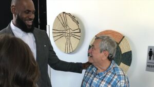 Milana Vayntrub Instagram - Honored to have spent a moment with His Highness. 

Slide 2: brought my grandfather who is the BIGGEST Lakers fan you know, and my grandmother said she hasn’t seen him that happy in 50 years. 

Thank you @ljfamfoundation. You made his life.  You are joy.