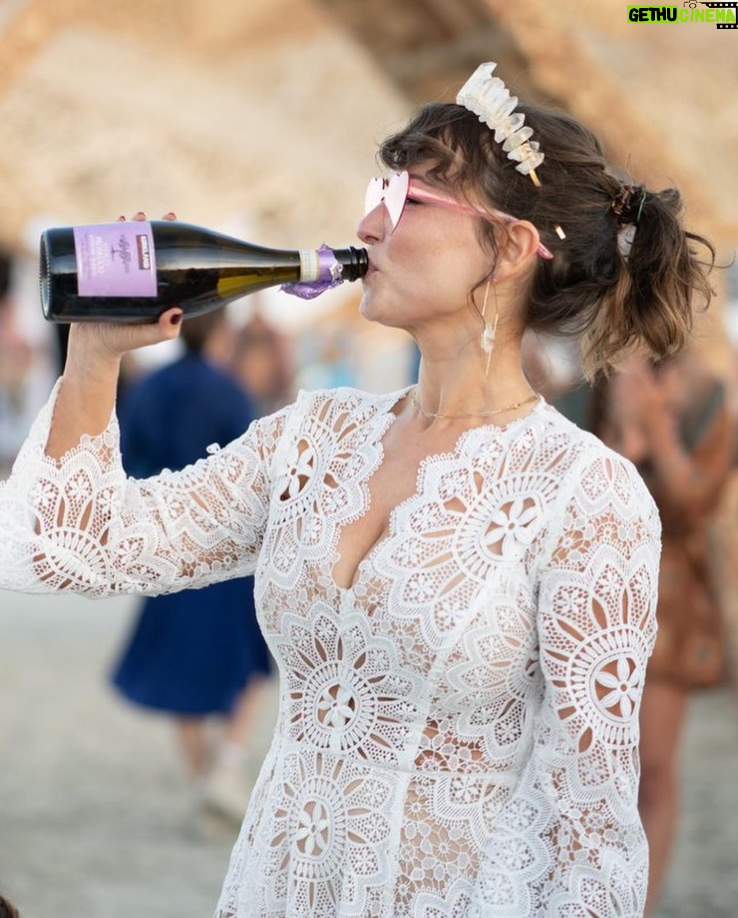 Milana Vayntrub - 96K Likes - Married my husband in front of the temple he built.
Our impromptu rabbi @elienblue had us exchange pink sunglasses under a chuppah held by irl spirit guide @michaelawat and lifelong friend @alina.greenbergla and their perfect partners.
Thank you to the ladies at @zimmermann for helping me find a dress that was miraculously an extension of the temple. And thank you to @alicyn for the crown!
Photos by the trusty, dusty and talented @svetolov.
Special shout-out to @ajsalty who we couldnāt and wouldnāt have done it without. Love you. Thank you.
