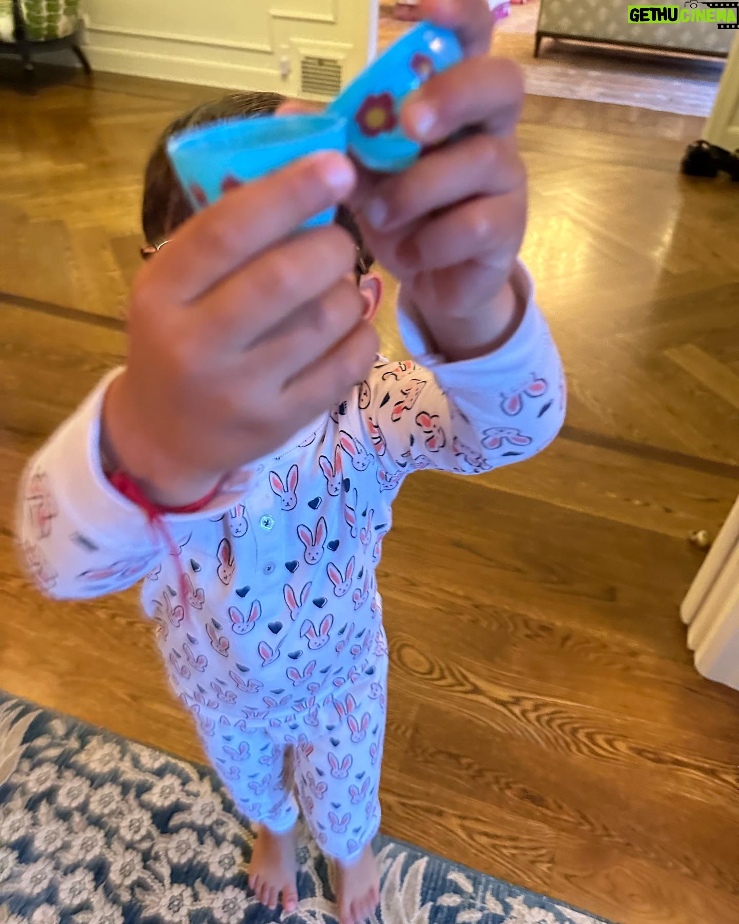 Mindy Kaling Instagram - Happy Easter everyone! π°πͺΊπ 7:01AM indoor egg hunt because of the rain! π€·πΎββοΈ thank goodness the Easter bunny had keys to the house and hid her eggs inside!