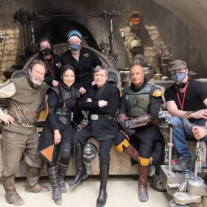 Ming-Na Wen Instagram - #HappyStarWarsDay!

Photo of my most favorite #StarWars moment: Hanging w/ @markhamill @tem_morrison @jonfavreau @dave.filoni @rodriguez @stephenroot on Jabba the Hut's throne!!

Never in my wildest dreams did I think I would one day be sitting with the OGs #LukeSkywalker &  #BobaFett while playing a #StarWars character myself IN Jabba's party house! STILL blows my mind!🤯

#Maythe4thBeWithYou! 🙌🏼