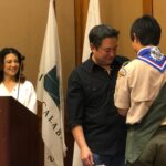 Ming-Na Wen Instagram - Congratulations, Cooper, for making Eagle! A very proud and emotional moment at your Court of Honor! It warms my heart that so many people came out to celebrate with YOU! It shows how beloved you are!! ❤️🤍💙👏🏼👏🏼👍🏼👍🏼❤️❤️❤️ Cooper, I am in awe of your achievement. Only 4% of scouts reach this title. Both dad and I are immensely proud of you.🥰 I give big thanks to your dedicated father for helping you with all the campouts, the meetings, the projects, Mother's Day breakfasts and derby races. I loved watching your bond grow deeper and stronger through the many years of you being a scout. I know you both had fun and worked hard. You have grown into a leader and a kind, caring and generous person. 🥰❤️Reminds me of your dad. I am eternally grateful to all your scout leaders and mentors from Pack 333 and 127 for their time, passion and coaching. I also thank all the other boy scouts who shared so many great adventures and tasks with you and for being such great friends. Also, love to my girlfriends Josi and Sally for always willing to help out! Couldn't have done this without you, my sisters! ❤️🥰 What a wonderful way to start off 2024! Congrats again! ❤️🎉🥰 Love you so much, Cooper! ❤️❤️ Mom🥰 #boysscoutsofamerica #eaglescout #courtofhonor #boyscout #eagle