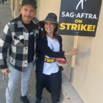 Ming-Na Wen Instagram - #sagaftrastrike #sagaftrastrong #solidarity #fairdeal Also, great picketing with hubby Eric, Jackie Obradors and Juan Garcia and running into cast mates from former gigs. #strongertogether❤️ 💪🏼 Thank you to showrunners of #WGA and others for treating us with food trucks and drinks while we picket. Love to all the volunteers too. #purplevest power!🟣💜