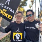 Ming-Na Wen Instagram - #sagaftrastrike #sagaftrastrong #solidarity #fairdeal Also, great picketing with hubby Eric, Jackie Obradors and Juan Garcia and running into cast mates from former gigs. #strongertogether❤️ 💪🏼 Thank you to showrunners of #WGA and others for treating us with food trucks and drinks while we picket. Love to all the volunteers too. #purplevest power!🟣💜