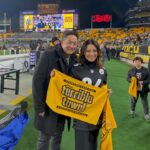 Ming-Na Wen Instagram - Not the outcome we wanted tonight, 😪but it was still an exhilarating homecoming to be on the field with the @steelers and my family and friends! ☺️ 👏🏼🖤💛 Great to meet the Rooneys, see my buddy @mrpatrickfabian and meet the members of @styxtheband. Being on the field was such a high! Thank you to Dave Hoss, John Wodarek and Noah for making this a most awesome experience! The fans rocked the towel twirl and I loved seeing them continue to cheer #theSteelers on with pure devotion and passion! But even though they rallied, no go tonight. 😪 Next one! 🖤💛🖤💛