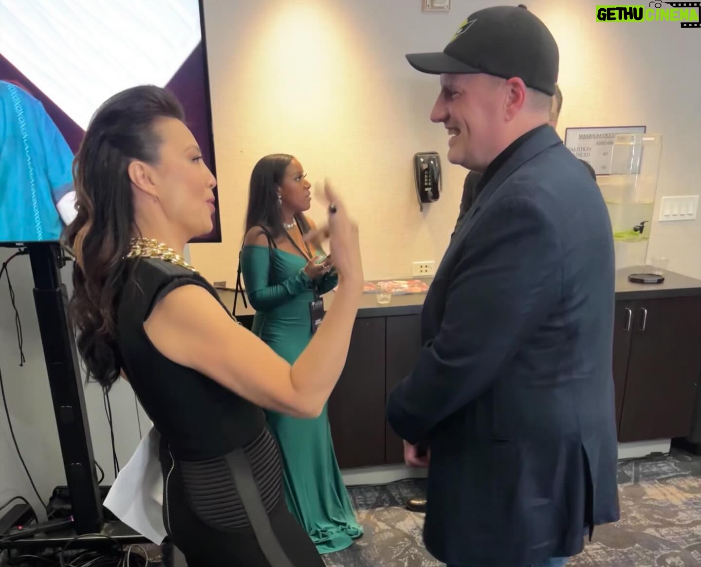 Ming-Na Wen Instagram - Congratulations to my pal, @dave.filoni for his well-earned and much deserved #georgepalmemorialaward. It was a wonderful honor to present him with the award. Repping #MtLebo and #Pittsburgh!!π€π Congrats to our incredible @badbatchseries gang for their @saturnawards win last night!! Also congrats to all the nominees and winners too! What a fun and extraordinary night! Completed my #disney worlds chatting with@marvel's #kevinfeige in the green room. Highlights of the event for me was meeting @jamescameronofficial and @official_jodiefoster_! Two incredible talents and people I've loved and admired for decades! Their body of work have had major influence and impact in my life. An emotional night too with the tribute to @thereallancereddick and the first award in his name given to #keenureeves. Keenu was very touching in his speech. Love to Lance's wife, Stephanie, and their family who were there for the tribute. I gave a little tribute to our Mando member, @carlweathers, during my presentation to Dave. Just felt apropos. Hope he was up there watching. ππΌβ€οΈ Great job hosting, @joelmchale, my birthday twin!! You were so funny and made it a joyful night. And thank you for being such a cheerleader backstage. This introvert truly appreciated your support. π₯°