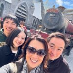 Ming-Na Wen Instagram - Family Fun!! We loved playing #mariokart as a family when the kids were younger, so visiting the Super Nintendo World at Universal Hollywood was a blast! 👍🏼👏🏼 I really love it when the kids are home and the four of us are together, even if it's just for a week over Spring Break. They're the most awesome young adults now. I feel blessed and grateful that they still enjoy hanging out with their mom and dad.❤️🥰❤️