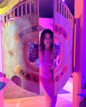 Ming-Na Wen Instagram - Pretty in pink!
Everyone was decked out in pink!💕💞Even Cooper! Fun Mom/Son Night! 👍🏼
@barbie was hilarious! The most amazing sets and costumes. I want to live in Barbieland!💕💞🩷