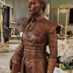 Ming-Na Wen Instagram - Like my twin?😂😂 Okay. Why do I have a LIFE-SIZE bronze statue of me as Fennec Shand? Well, my amazing husband started the process last April of having one made to celebrate my birthday. It was carved from clay from just a photo as reference. The artistry and accuracy is remarkable. Several revisions took place. (Thank you, @mitchelwuphotography & @jenchiwu for your input.🥰) This was all done in secrecy. Unfortunately, it didn't arrive in time for my birthday last November. It just arrived last week. When we had a couples night with some of our dearest friends we've known for over 20 years, Eric unveiled it. What a tremendous surprise! We were all in awe! He knows how much #starwars means to me; how being Fennec has been a childhood's dream come true for me. So he wanted to celebrate my birthday with something unique and BIG! He succeeded!! At first, I was utterly astounded and amused. I also thought he was crazy! Where the hell were we going to put it? She couldn't be outside scaring people! Once we moved her inside, she actually fits great in our media room. She's home! I love bronzed Fennec more and more, just like my love for this marvelous man. She's a daily reminder of how lucky I am to have such a thoughtful and loving husband. He's the best! Thank you, babe! I love you, always. ❤️🥰 #thisistheway #fennecshand #themandalorian #thebookofbobafett #starwars