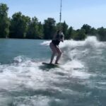 Minka Kelly Instagram – first time wake surfing so I wasn’t confident enough to let go of the rope. next time tho! 🏄🏻‍♀️