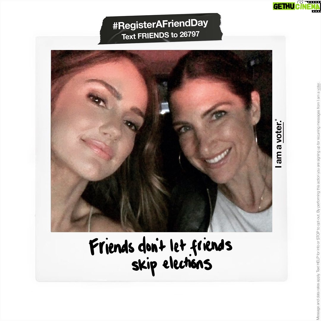 Minka Kelly Instagram - Friends don't let friends skip elections. We have 100 days until Election Day! Text FRIENDS to 26797 to make sure you are registered to vote. And please repost and tag your friends to remind them to check their registration too. #RegisterAFriendDay @iamavoter #100x100