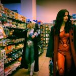 Minka Kelly Instagram - 3:54am Dove and Wonder Girl Get The Munchies. • Had some downtime at work so I made a thing. • Update: This has nothing to do with the show. @lov3_abov3_all happened to be grabbing snacks at the same time so I handed him my camera and asked him to film us walking towards him.