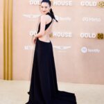 Minnie Mills Instagram - What a night! ✨ Honored and so grateful to @goldhouseco for having me at their beautiful celebration of culture, community, and accomplishment Also big thanks to all the humans who made this look come to life: Makeup: @mollygreenwald Hair: @clarissanya Styling: @sarahslutsky @carlee___ Dress: @chocheng And thank you for the wonderful team @victoriassecret @vspink for inviting me