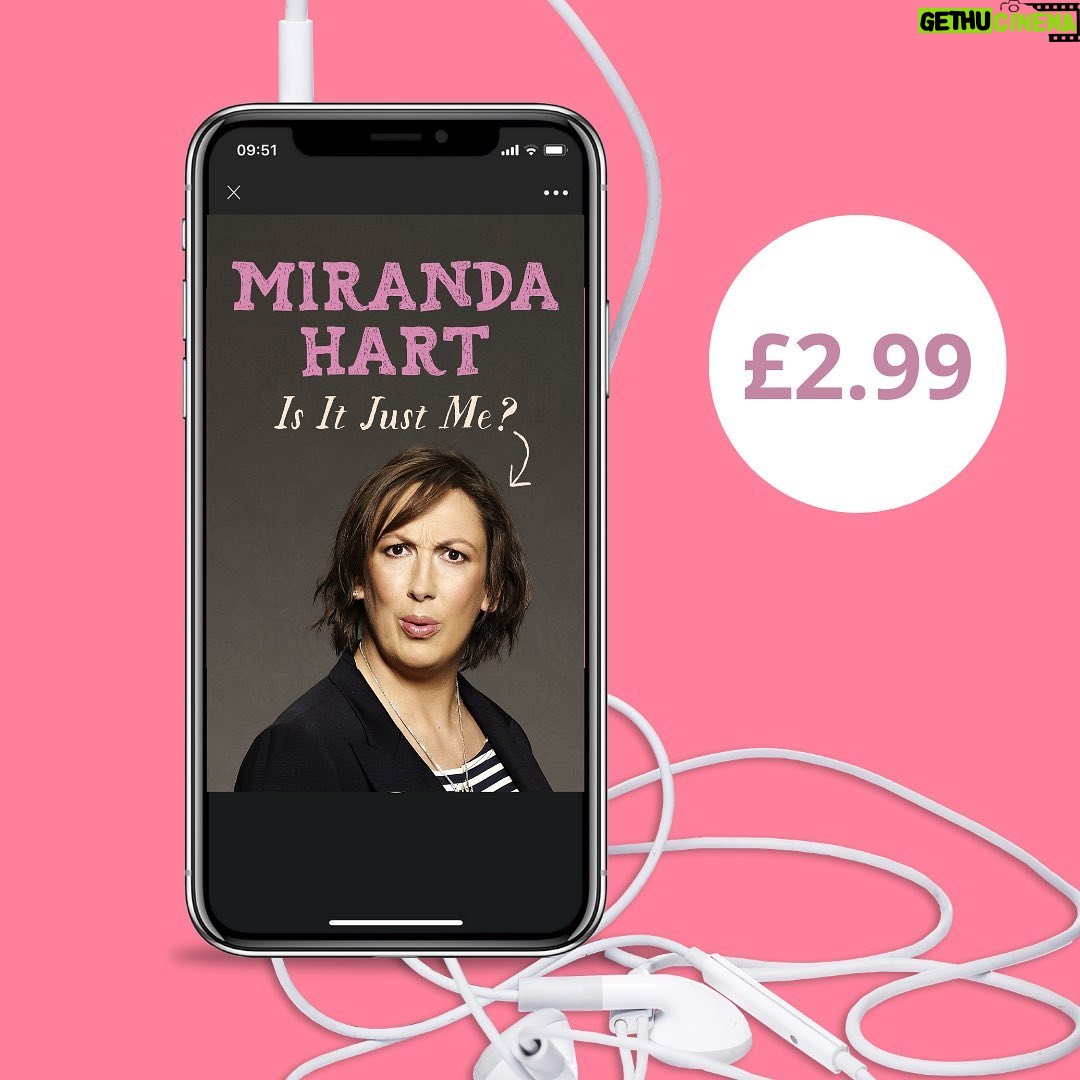 Miranda Hart Instagram - Told you I was cheap… Me voice reading me book Is It Just Me? on sale on audible this week…