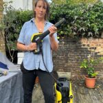 Miranda Hart Instagram - Having a marvellous time with my @karcher_uk ! I don’t usually do gifted ads but when someone asks if you want a jet washer and you know it works and means you can pose James Bond style then yes please #giftedad #karcher