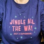 Miranda Hart Instagram – My bosoms in the best @themirandashop Christmas jumper yet wish you a Happy 1st Dec ❤️