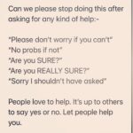 Miranda Hart Instagram - You’re always allowed to ask for help. We are designed to help each other 🧡