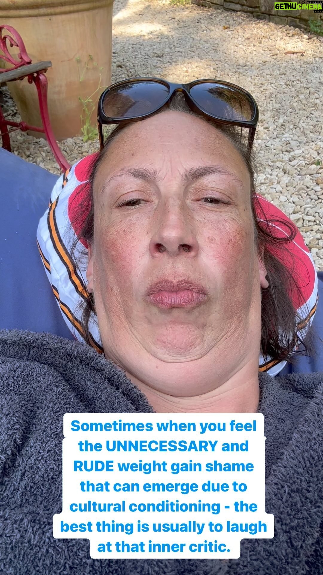 Miranda Hart - 26.7K Likes - If your inner critic rears itβs head today for any reason - kill it with kindness and laughter. β€οΈ
P.s am lying on a www.themirandashop.com fruit friend pillow if you want to create the same effect! But I mention the shop because we create items that help people feel jolly in what they wear and have around the house. Fun is a great weapon against fear. #suchfun