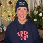 Miranda Hart Instagram - Turns out I look a jolly robber in a Beanie Hat….! If you suit them then there are few left amongst some Xmas items @themirandashop I really hope the shop has jollied up the season for people. That’s our aim with all the products. Jolly and cosy. And to support @resurgospearprogramme and @astriidcharity