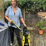 Miranda Hart Instagram - Having a marvellous time with my @karcher_uk ! I don’t usually do gifted ads but when someone asks if you want a jet washer and you know it works and means you can pose James Bond style then yes please #giftedad #karcher