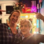 Miranda Hart Instagram - Photographer focused on the Such Fun sign more than the divinely glamorous Patricia Hodge. But we agreed that was right. It’s a very nice light sign!! From www.themirandashop.com And if there are tickets left to see Hodge in Private Lives at the Ambassadors Theatre then she and Nigel Havers are an absolute master class. And I found the Miranda theme tune in music section! 🎉 #comedy #privatelives #suchfun #westend