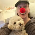 Miranda Hart Instagram – Yes of course I tried to put the @comicrelief best nose ever on my dog first… I’m not an idiot…

All monies from sales of nose at Amazon go to amazing projects to help people in need.  And it’s very cheering to wear. ❤️🔴
