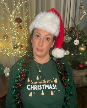 Miranda Hart Instagram - I am very serious about Christmas…

If you need a Christmas jumper to be serious about it too there are some of these left at www.themirandashop.com 

#suchfun #bearwith
