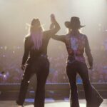 Miranda Lambert Instagram - There were a lot of highs this past week in Vegas and this is definitely one of them. We wrote “Good Horses” with @lukedick and when my sister @mirandalambert agreed to join me for the third night of my Wildflowers and Wild Horses shows, I knew we had to add it to the setlist.🐴 It was special gettin’ to perform it for the first time for a crowd of horse lovin’, rodeo-in’, country lovin’ people like us. The Theater at Virgin Hotels Las Vegas