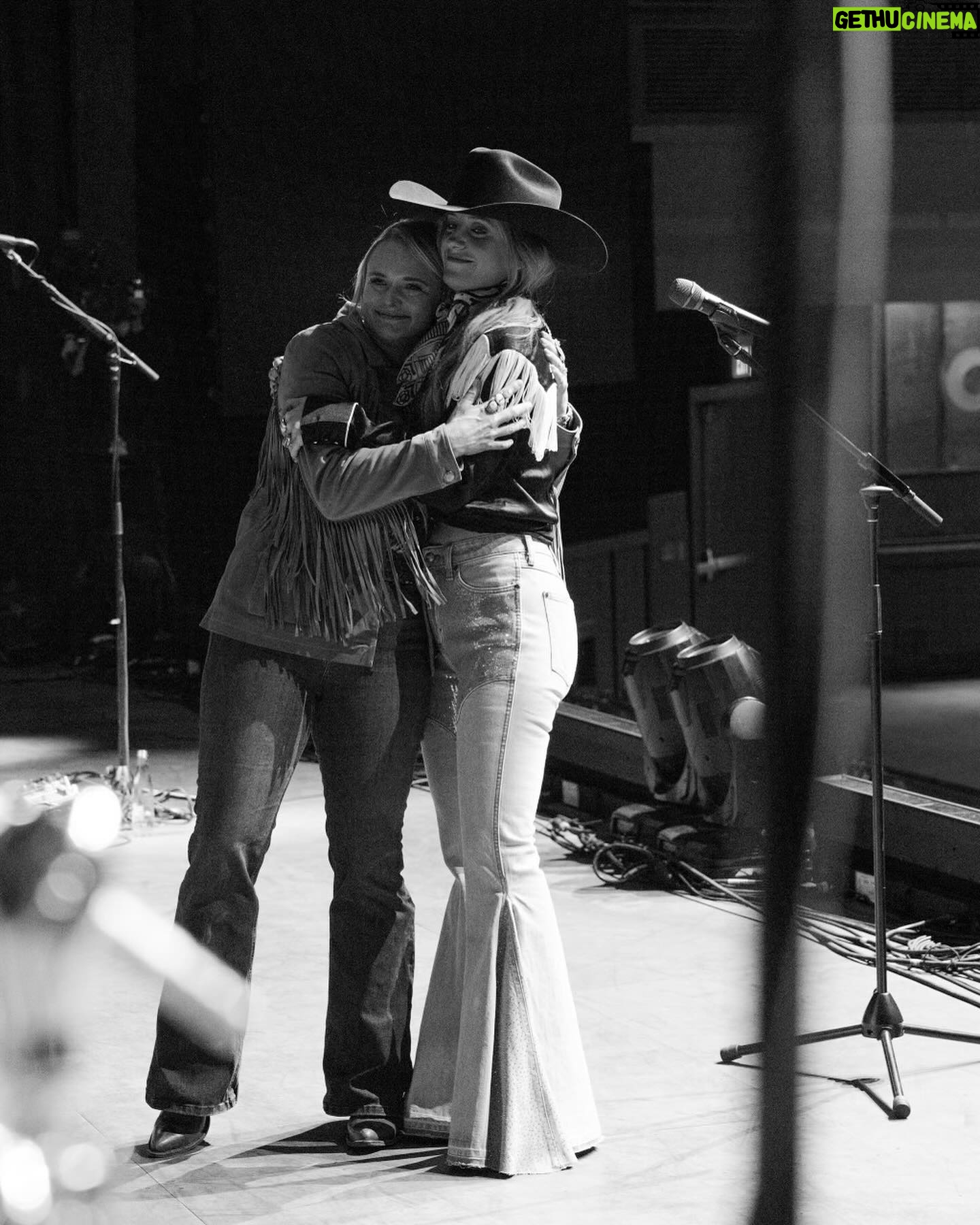 Miranda Lambert Instagram - š¤ š¤ Just some country pals actin up last night in Vegas! Thanks for inviting me out to sing with ya @laineywilson . Sure love you sister. š©·. Yāall we sang a song we wrote together with @lukedick called Good Horses. First time we have ever done it live and whew did gave me the chills. Canāt wait for this one. Also @wadebowen thanks for fillinā in for @brendanjmcloughlin and being my date to watch Lainey show em how itās done. We might have had a little too much fun cause we started āwritinā songsā backstage. See last slide. I promise weāre songwritersš š¶ āI donāt owe joe jack shit. šš One more Velvet Rodeo tonight. Giddy up Vegas! šø @erickfrost @cece_dawson