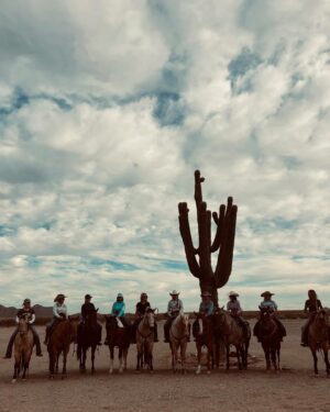 Miranda Lambert Instagram - Y’all …. I got to take a few days off  from the Velvet Rodeo in Vegas to go cowgirlin’ in AZ with my sweet friend @kenda_lenseigne. Thank you for welcoming  @samanthacrook1 and I into your bad ass gal gang and for introducing us to all your friends and family . Oh and thanks letting us camp in the bus in your yard for 3 days🤠🤷‍♀️. Everyone was so great to us. Your knowledge, kindness and skill blew our minds. And most importantly thank you for letting me ride Lieutenant Justin the legend. I’ll never get over that. What a horse. There were a lot of first time for everything’s this week. Mounted shooting, cutting and sorting cows, (thanks Kent and Janice ) and elk bourguignon made by Ian. Loved it all. Y’all can’t get rid of us now. See ya way too soon 🤠. 

Slide 3 Bam Bam doing Bam Bam things in the back😂. 🐴

Last slide is the boss @kenda_lenseigne showing us how it’s done. The actual Fastest Girl in Town. 

Take away sayin’s from the week …
Bear Down
Stay ready so you don’t have to get ready 
Do whatever is fun
No tears Tuesday 
Let’s give em a do over (3rd times a charm team ML and Kenda) 
Country Money (thanks Sam for repping my merch shirt😂)
