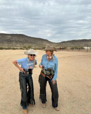 Miranda Lambert Instagram - Y’all …. I got to take a few days off  from the Velvet Rodeo in Vegas to go cowgirlin’ in AZ with my sweet friend @kenda_lenseigne. Thank you for welcoming  @samanthacrook1 and I into your bad ass gal gang and for introducing us to all your friends and family . Oh and thanks letting us camp in the bus in your yard for 3 days🤠🤷‍♀️. Everyone was so great to us. Your knowledge, kindness and skill blew our minds. And most importantly thank you for letting me ride Lieutenant Justin the legend. I’ll never get over that. What a horse. There were a lot of first time for everything’s this week. Mounted shooting, cutting and sorting cows, (thanks Kent and Janice ) and elk bourguignon made by Ian. Loved it all. Y’all can’t get rid of us now. See ya way too soon 🤠. 

Slide 3 Bam Bam doing Bam Bam things in the back😂. 🐴

Last slide is the boss @kenda_lenseigne showing us how it’s done. The actual Fastest Girl in Town. 

Take away sayin’s from the week …
Bear Down
Stay ready so you don’t have to get ready 
Do whatever is fun
No tears Tuesday 
Let’s give em a do over (3rd times a charm team ML and Kenda) 
Country Money (thanks Sam for repping my merch shirt😂)