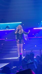 Miranda Lambert Instagram - We had a Velvet Rodeo first last night y’all!!! A gender reveal for @cameronruthm & @iamdannymitchell’s Tour Baby 🤍😭✨ Las Vegas, Nevada
