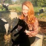 Miranda Otto Instagram - Feeling the love. 🖤🖤🖤🖤 Thank you everyone for all the love and support. Can’t believe we hit 1M Thought I’d post a picture from one of my happiest days on set. Find your light. 🖤🎥😘🎈🌈🔥😻#feelingthelove #findyourlight #caos #sabrinanetflix