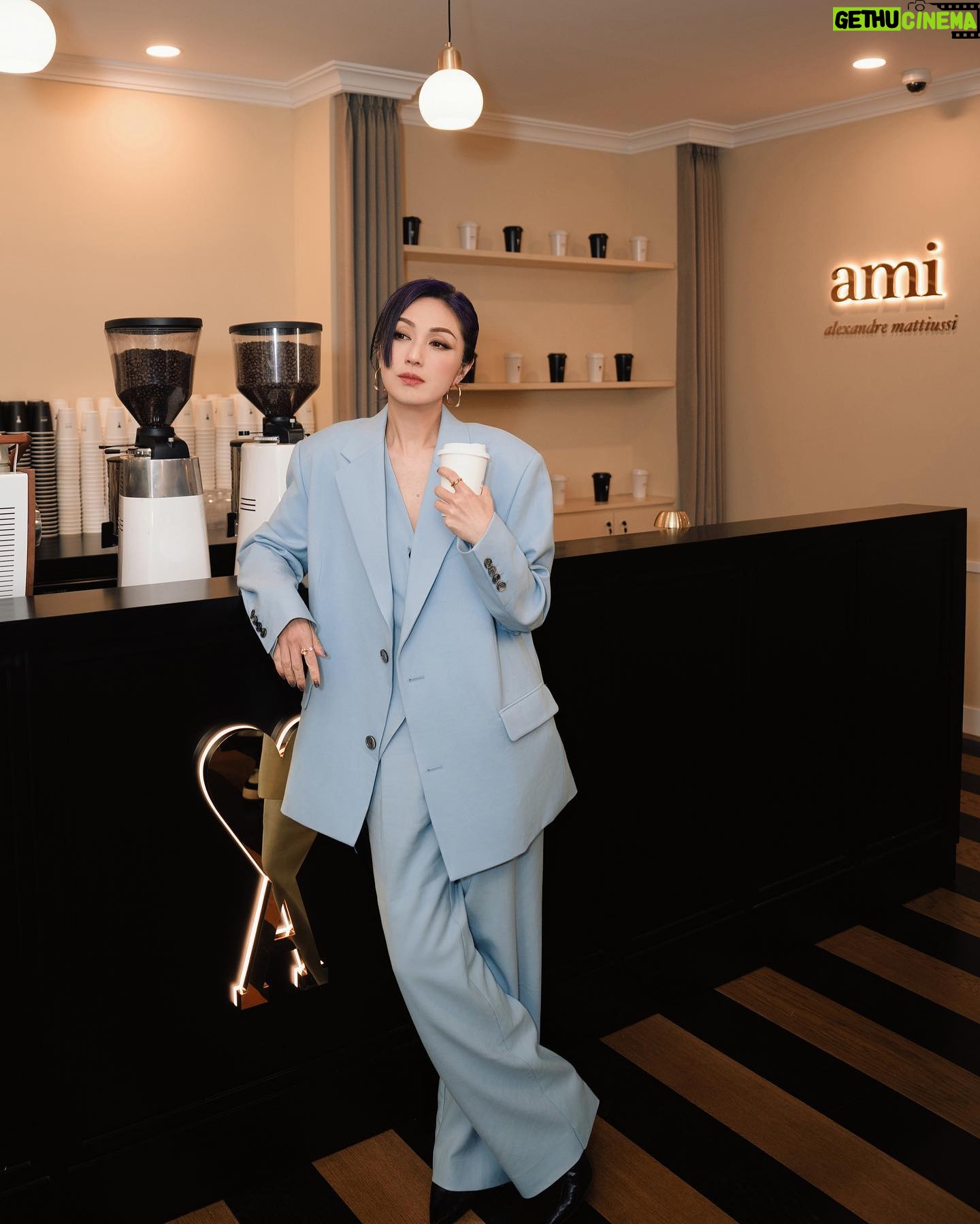 Miriam Yeung Chin-Wah Instagram - Thank you so much for having me 🖤 @amiparis #ami