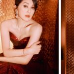 Miriam Yeung Chin-Wah Instagram - · Elizabeth Arden Dinner Party 🥂 Makeup: @ngusleemakeup Hair: @nate_peng Styling: @sssswangssss Outfit: @mikaeldofficial Jewellery: @pomellato @ElizabethArden