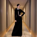 Miriam Yeung Chin-Wah Instagram - 💜 Makeup @ngusleemakeup Hair @hairby_cooney Styling @gavinso Evening Dress @joycehk #joycehk #davidkoma