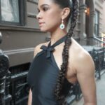 Misty Copeland Instagram - Black tie dress code 🖤 Dress @bernadetteantwerp Jewelry @jamiewolfjewelry Bag @rogervivier Shoes @jimmychoo Styled by @kahlihaslam Hair @naivashaintl Makeup @victorhenao
